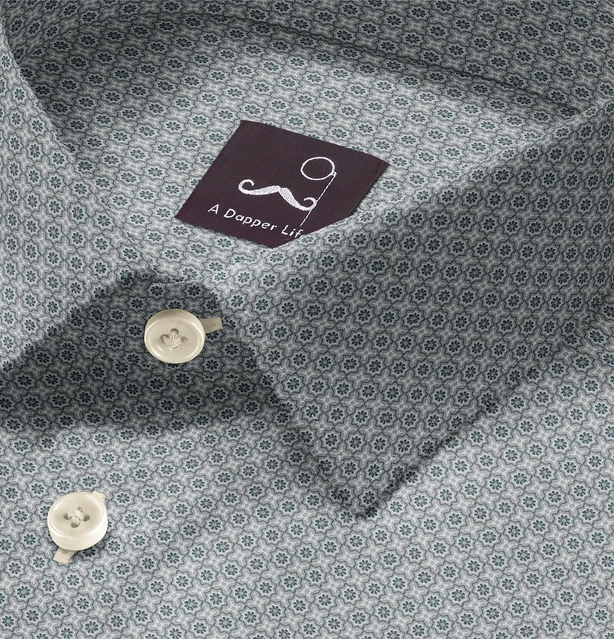 Pure Cotton - Semi-Spread Collar - Long Sleeve - Gray Tile sold by Airthreads product image thumbnail 2