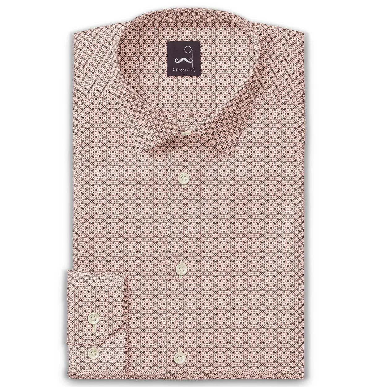 Pure Cotton - Semi-Spread Collar - Long Sleeve - Sand Tile sold by Airthreads