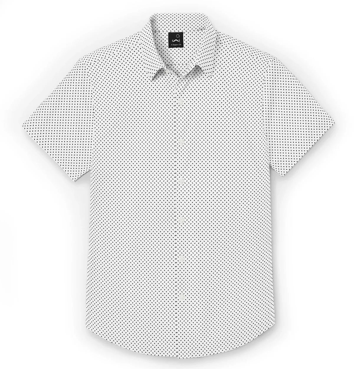Pure Cotton - Semi-Spread Collar - Short Sleeve - Oval Drop sold by Airthreads product image thumbnail 3