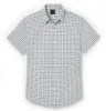 Pure Cotton - Semi-Spread Collar - Short Sleeve - Star Flora sold by Airthreads