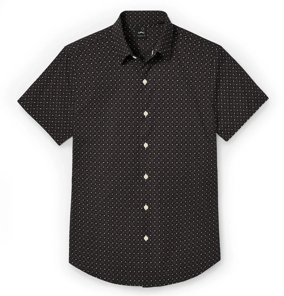 Pure Cotton - Semi-Spread Collar - Short Sleeve - Shadow Lattice sold by Airthreads product image thumbnail 3