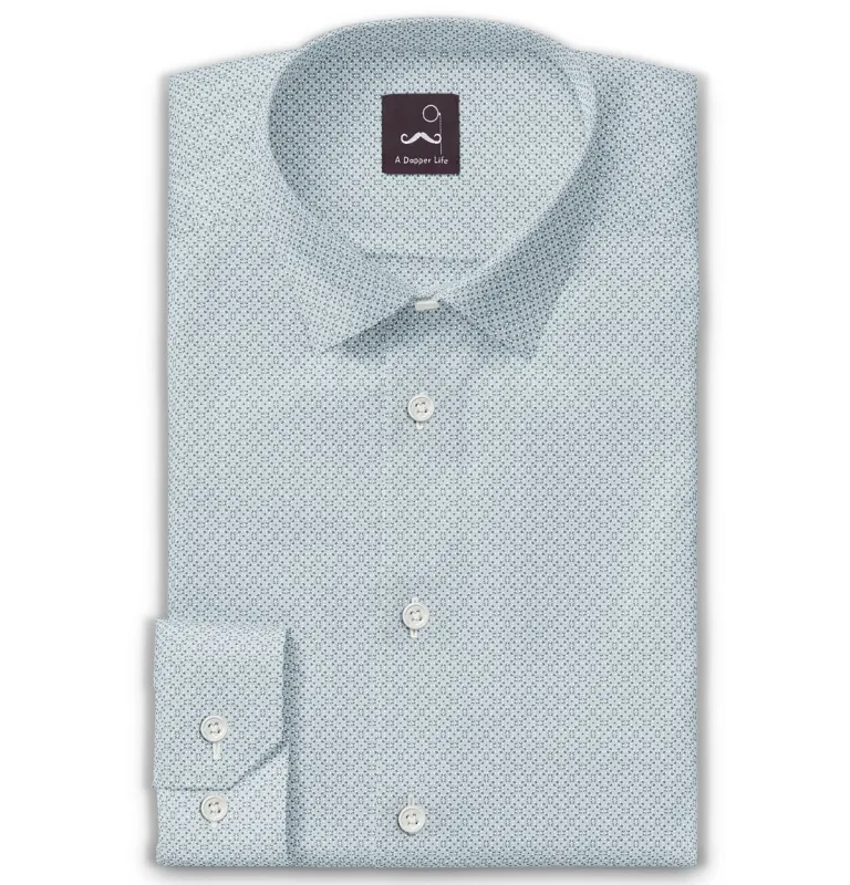 Pure Cotton - Semi-Spread Collar - Long Sleeve - Blizzard sold by Airthreads