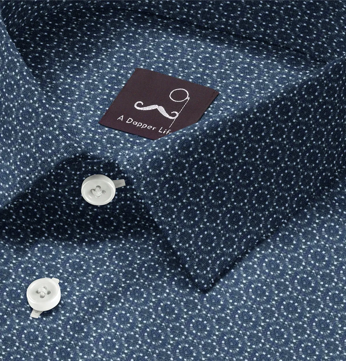 Pure Cotton - Semi-Spread Collar - Long Sleeve - Celestial Ring sold by Airthreads product image thumbnail 2