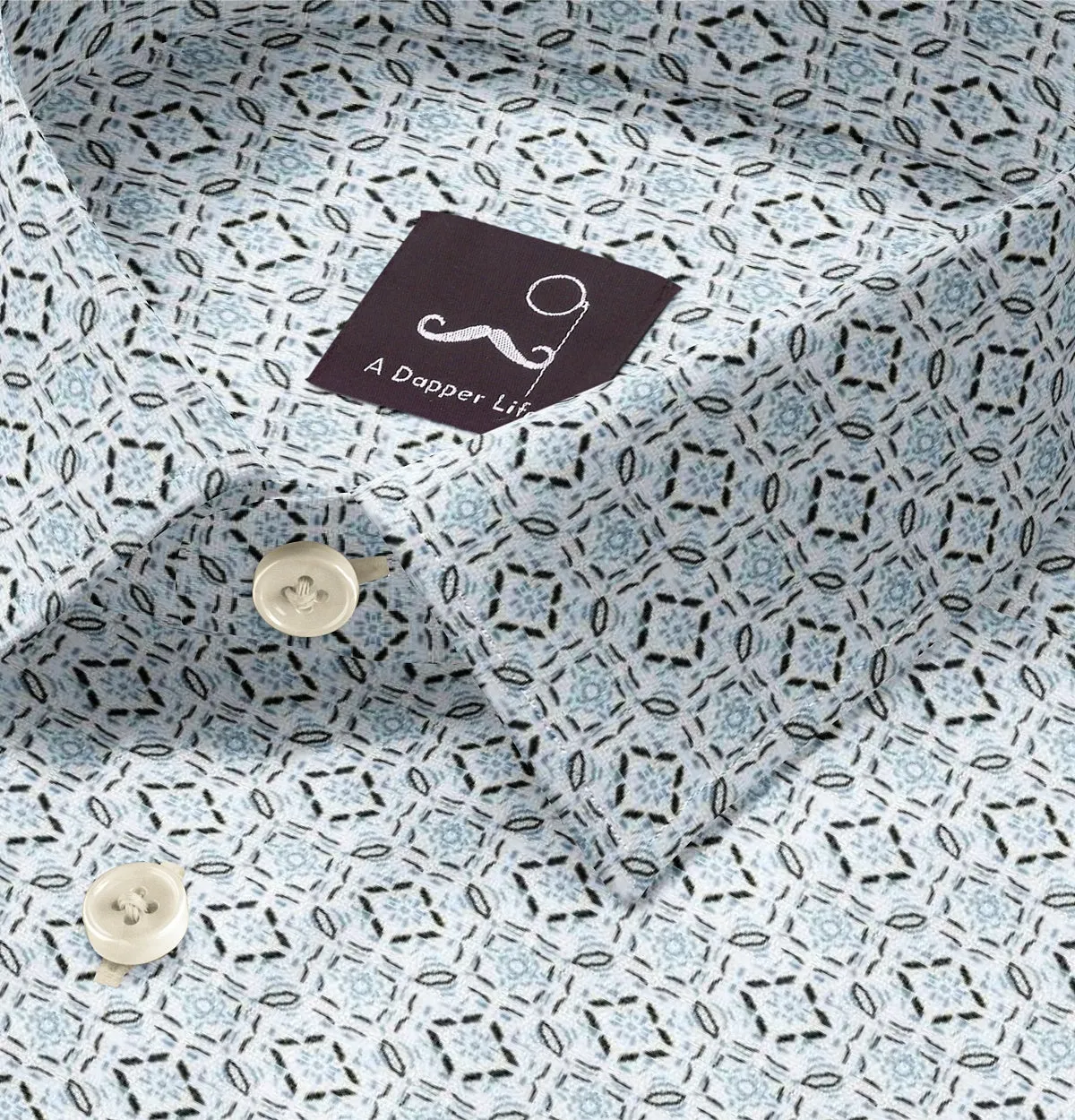 Pure Cotton - Semi-Spread Collar - Long Sleeve - Frost Tile sold by Airthreads product image thumbnail 2