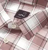 Pure Cotton - Semi-Spread Collar - Long Sleeve - Rose Taupe Check sold by Airthreads