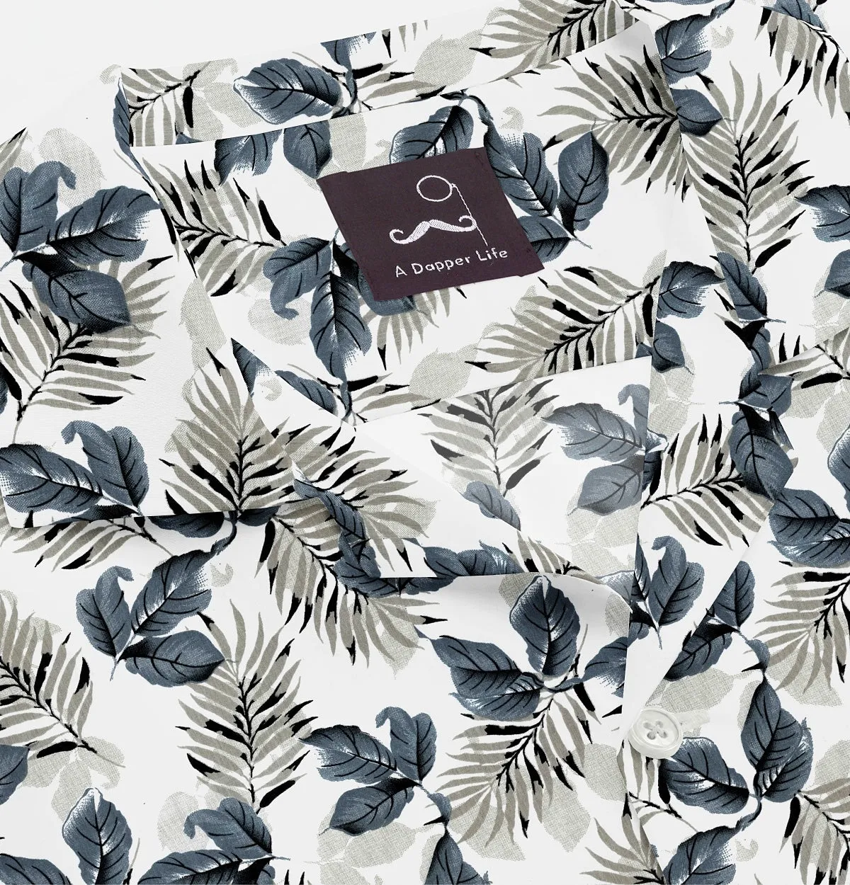 Pure Cotton - Camp Collar - Short Sleeve - Wilderness Fern sold by Airthreads product image thumbnail 2