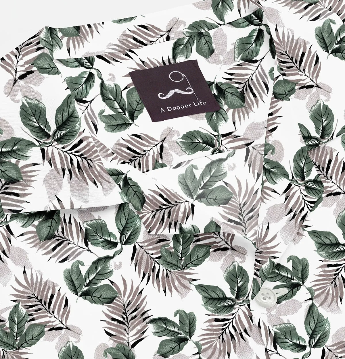 Pure Cotton - Camp Collar - Short Sleeve - Rainforest Fern sold by Airthreads product image thumbnail 2