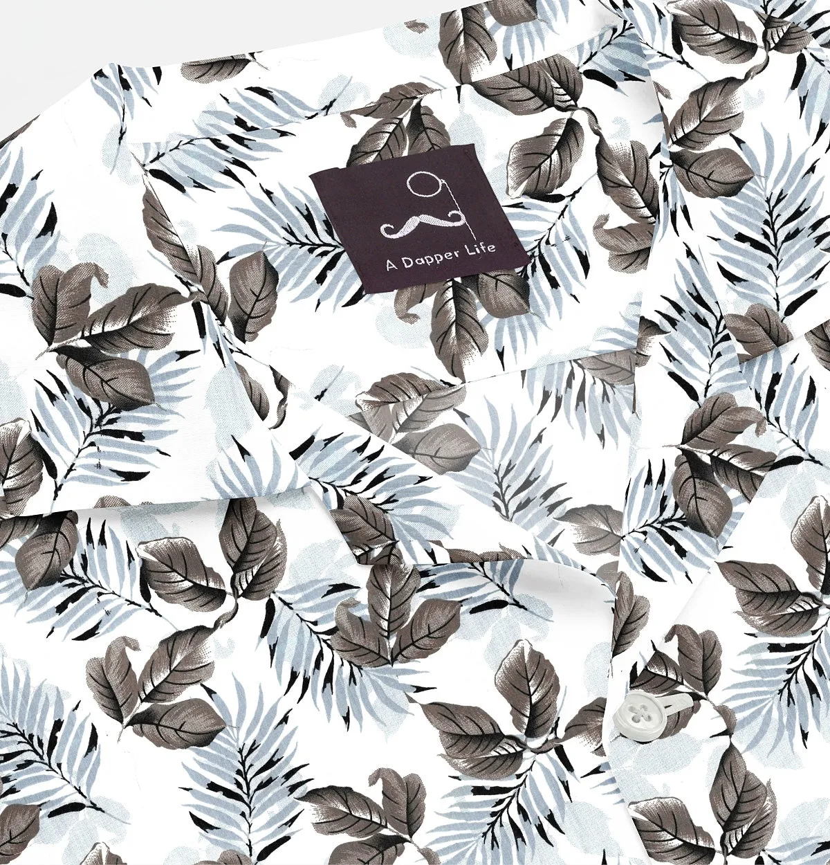 Pure Cotton - Camp Collar - Short Sleeve - Woodland Fern sold by Airthreads product image thumbnail 2