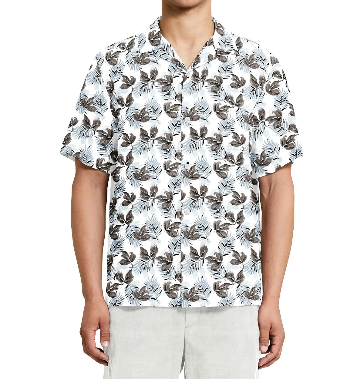 Pure Cotton - Camp Collar - Short Sleeve - Woodland Fern sold by Airthreads product image thumbnail 3