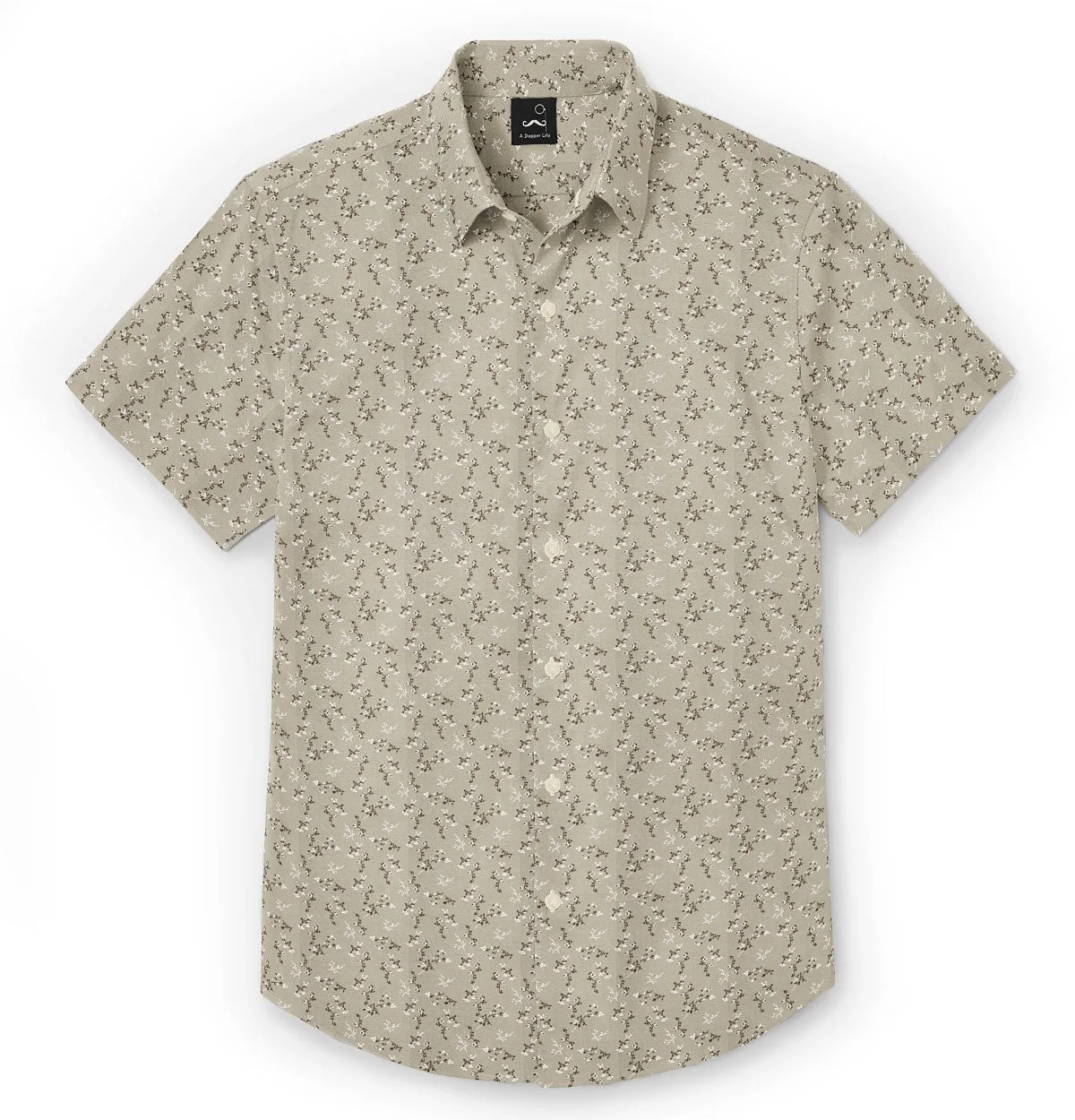 Pure Cotton - Semi-Spread Collar - Short Sleeve - Desert Blossom sold by Airthreads product image thumbnail 3