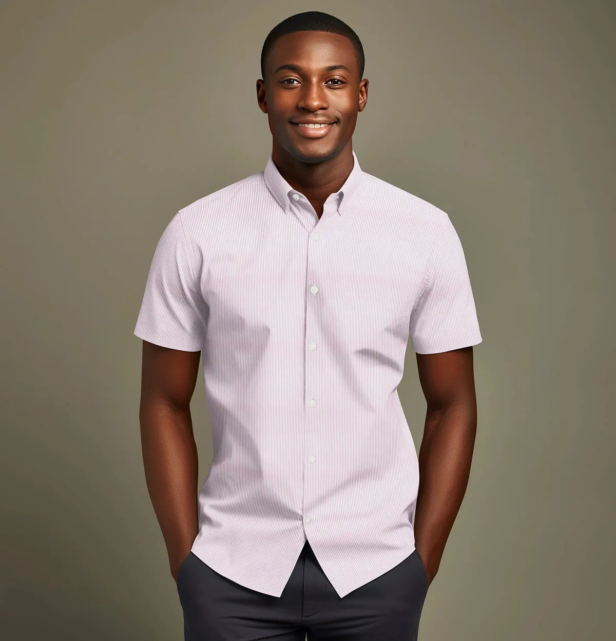 Pure Cotton - Short Sleeve - Pink Stripes sold by Airthreads product image thumbnail 5