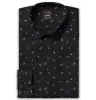 Pure Cotton - Long Sleeve - Black Print Leaves sold by Airthreads