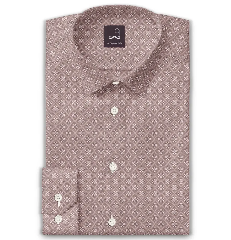 Pure Cotton - Long Sleeve - Mocha Print sold by Airthreads