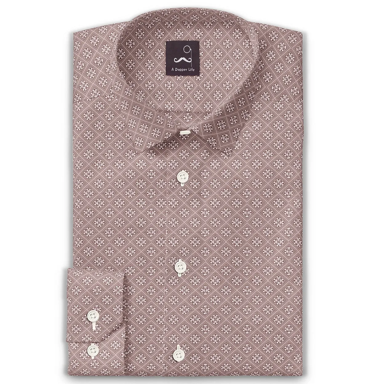 Pure Cotton - Long Sleeve - Mocha Print sold by Airthreads