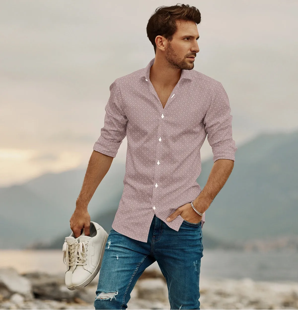 Pure Cotton - Long Sleeve - Mocha Print sold by Airthreads product image thumbnail 3