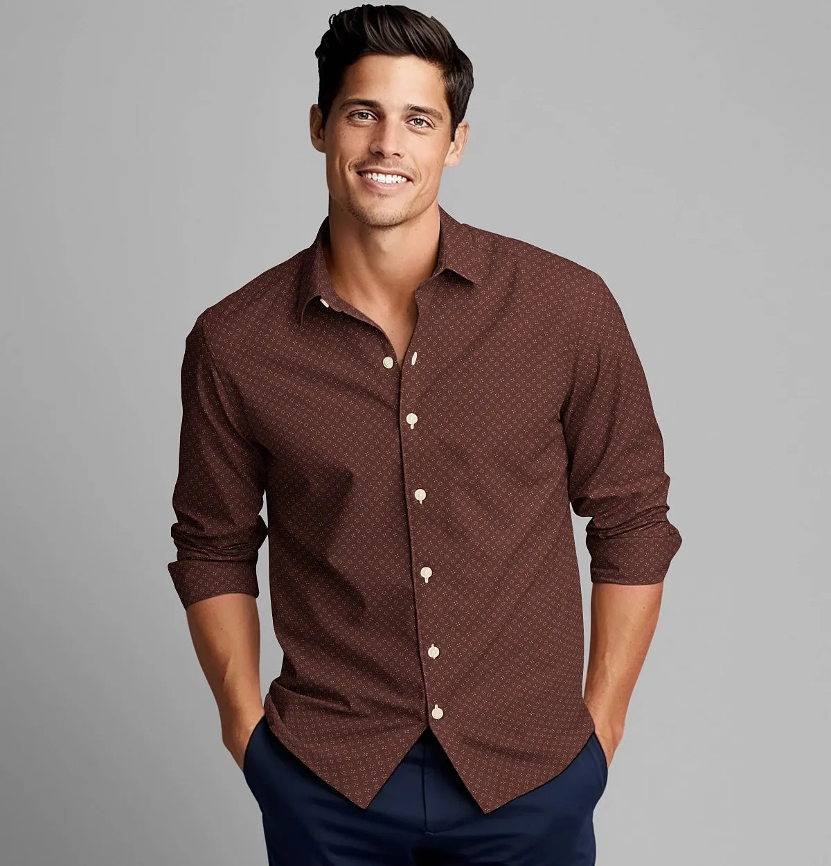 Pure Cotton - Long Sleeve - Rust Floral Medley sold by Airthreads product image thumbnail 3