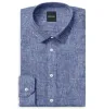Long Sleeve Linen Shirt in Indigo Blue sold by Airthreads
