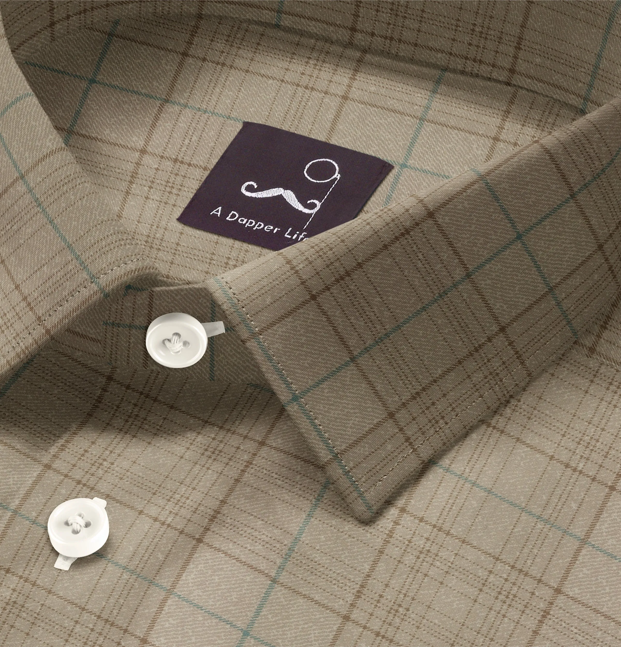 Pure Cotton - Short Sleeve - Brown Checks sold by Airthreads product image thumbnail 2