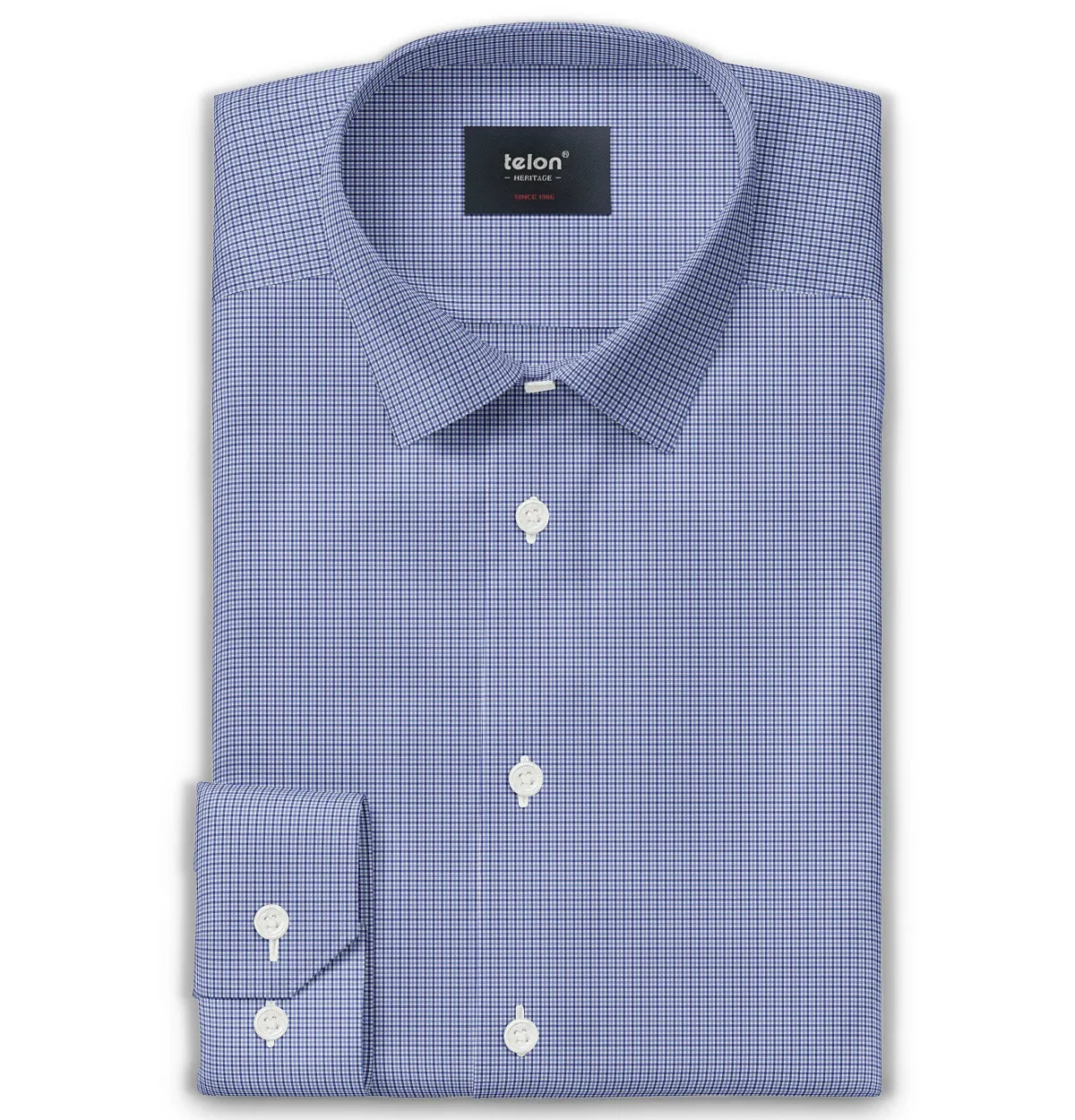 Luxury Pure Cotton - Long Sleeve - Royal Check sold by Airthreads