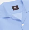 Camp Collar Linen Shirt in Sky Blue sold by Airthreads