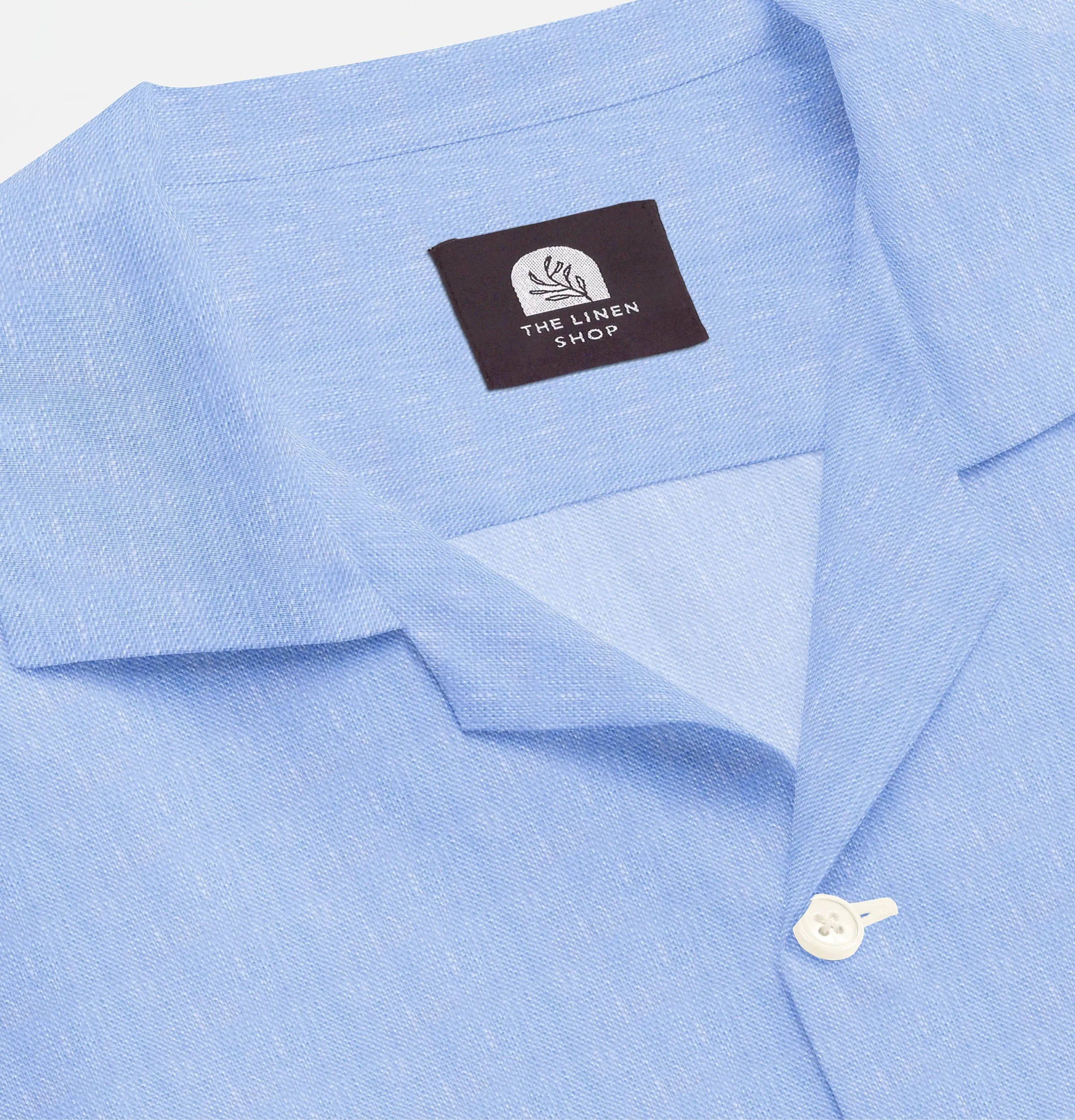 Camp Collar Linen Shirt in Sky Blue sold by Airthreads product image thumbnail 2