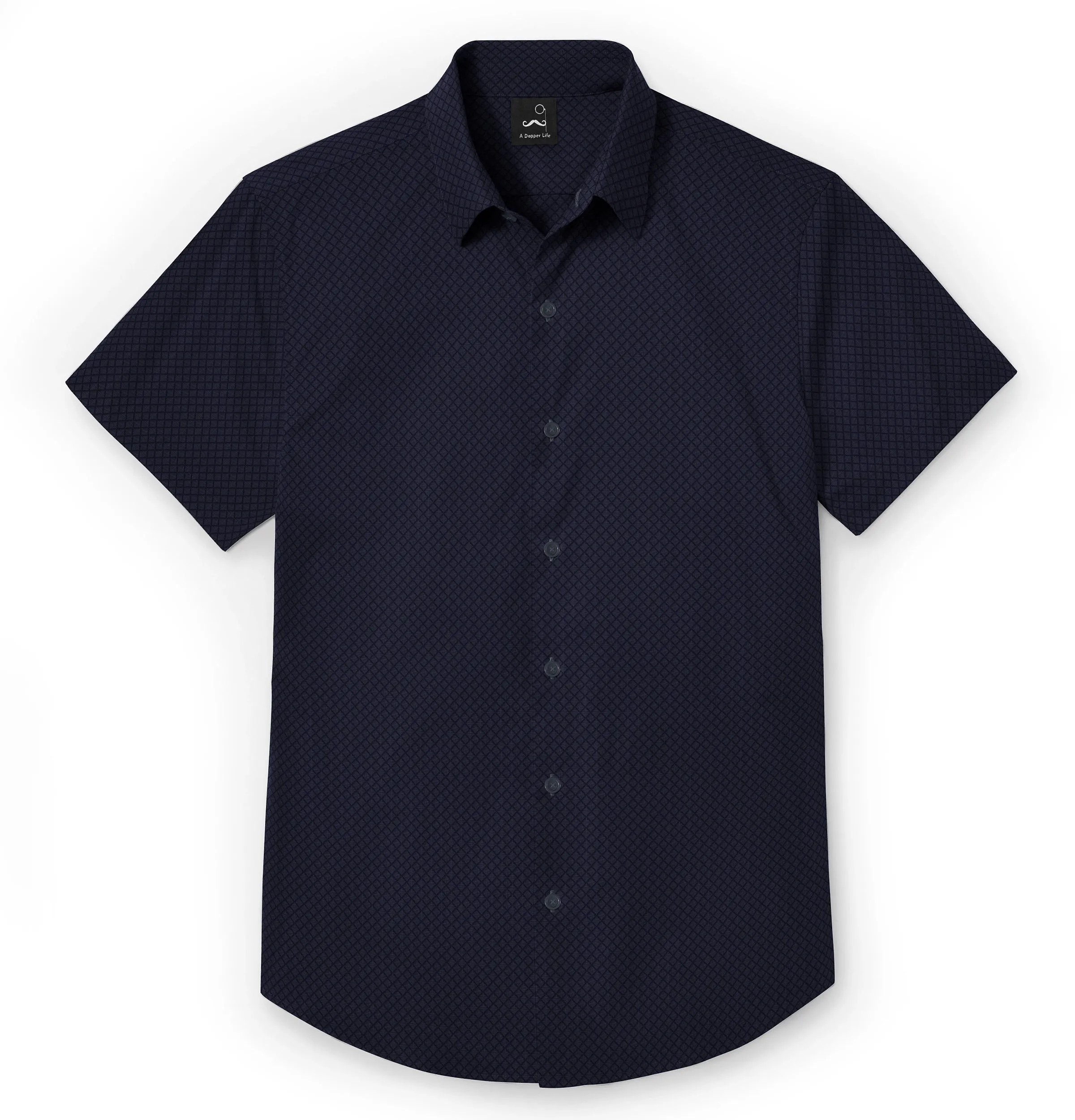 Pure Cotton - Short Sleeve - Navy Diagonal Print sold by Airthreads product image thumbnail 3