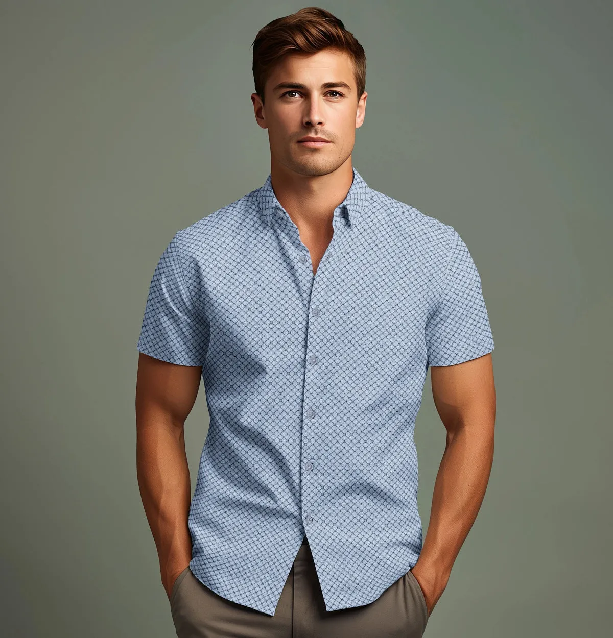 Pure Cotton - Short Sleeve - Light Blue Cipher sold by Airthreads product image thumbnail 3