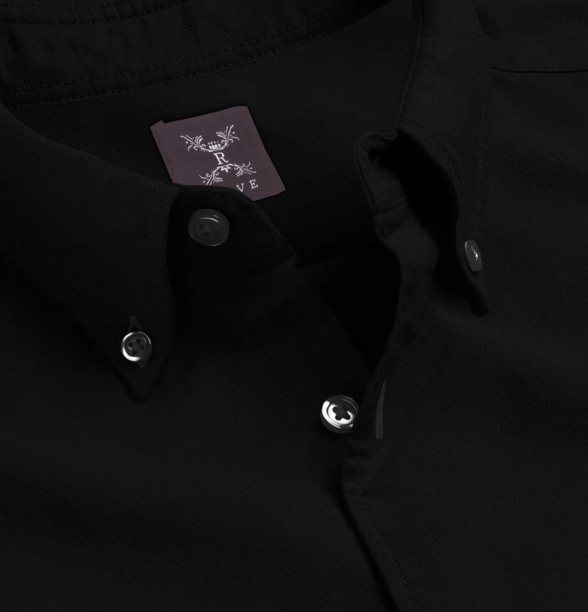 Wrinkle-resistant - Button-Down - Cotton-Lycra Shirt - Short Sleeve - Black sold by Airthreads product image thumbnail 2