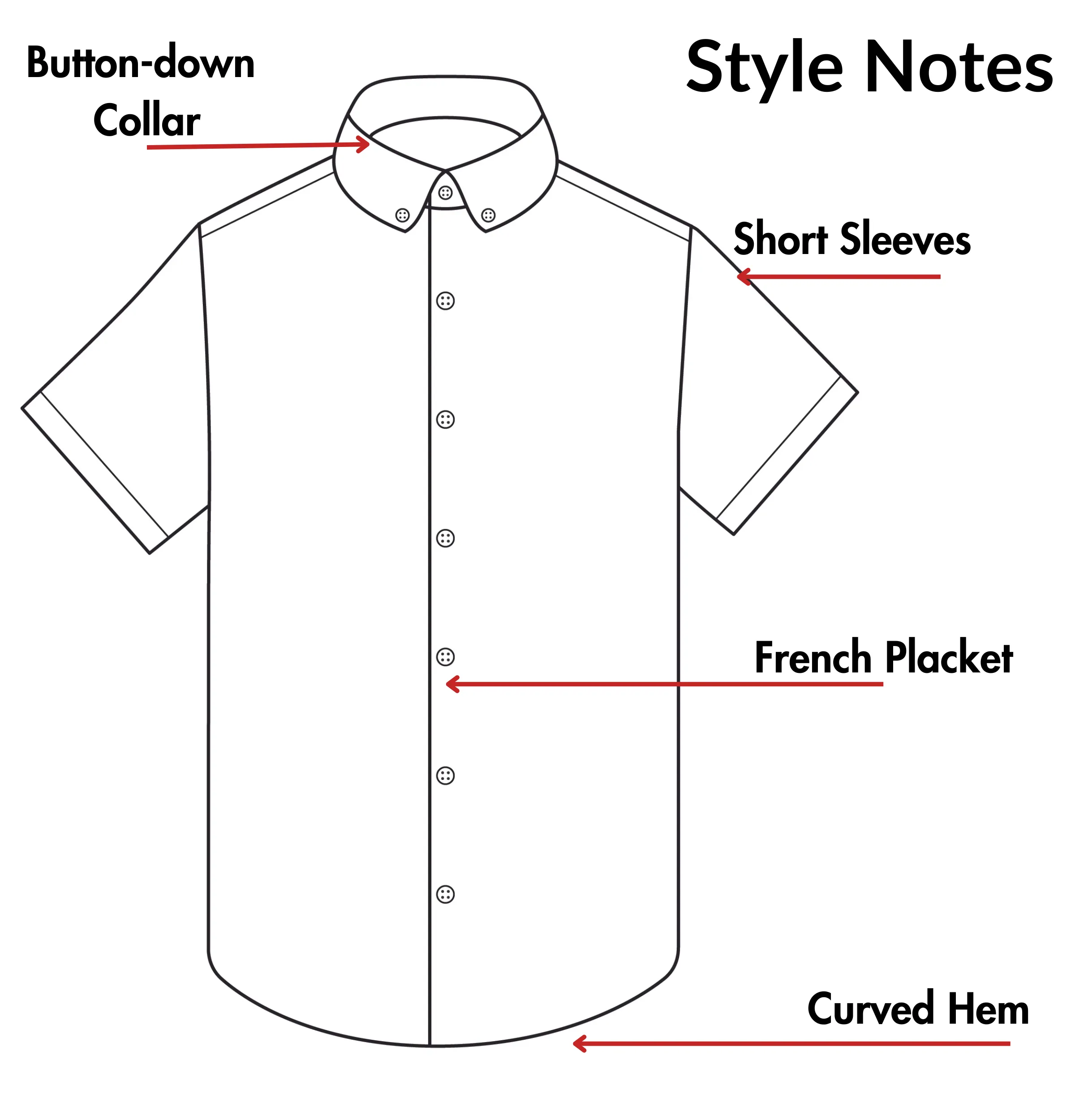 Wrinkle-resistant - Button-Down - Cotton-Lycra Shirt - Short Sleeve - Black sold by Airthreads product image thumbnail 4