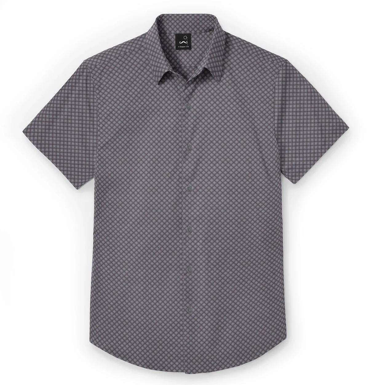 Pure Cotton - Short Sleeve- Warm Gray Mosaic sold by Airthreads product image thumbnail 3