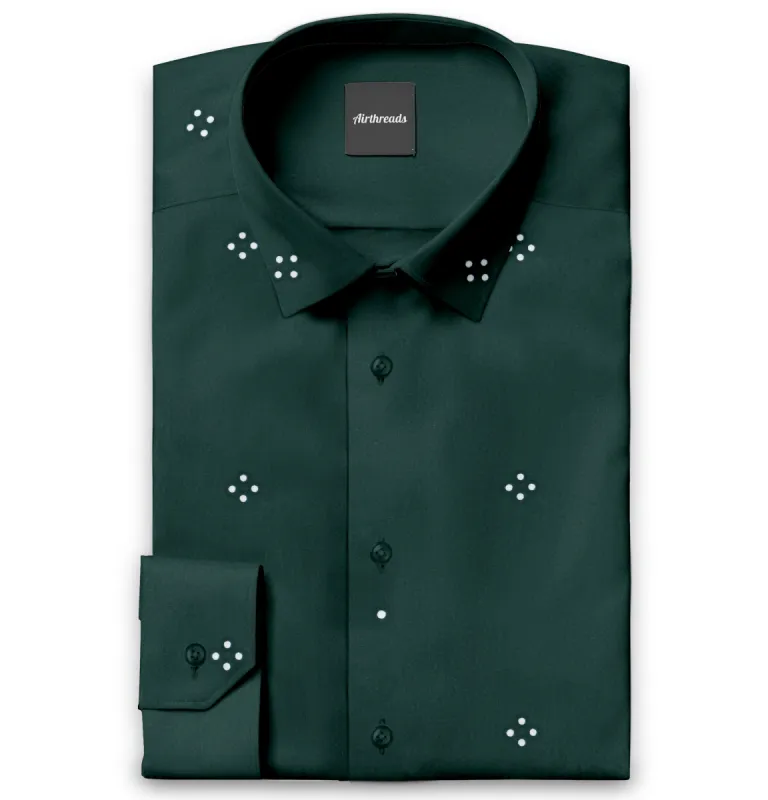 Forest Green - Long Sleeve 100% Cotton Shirt sold by Airthreads