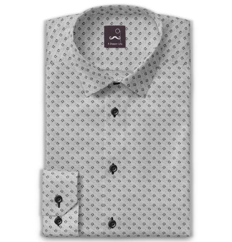 Pure Cotton - Long Sleeve - Light Gray Print sold by Airthreads