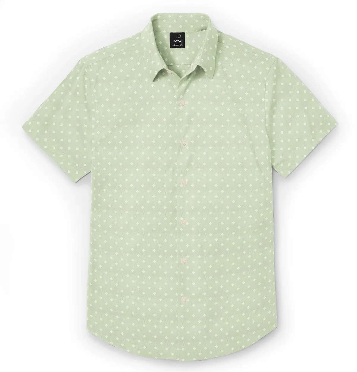Pure Cotton - Short Sleeve- Spring Mint Diamond sold by Airthreads product image thumbnail 3