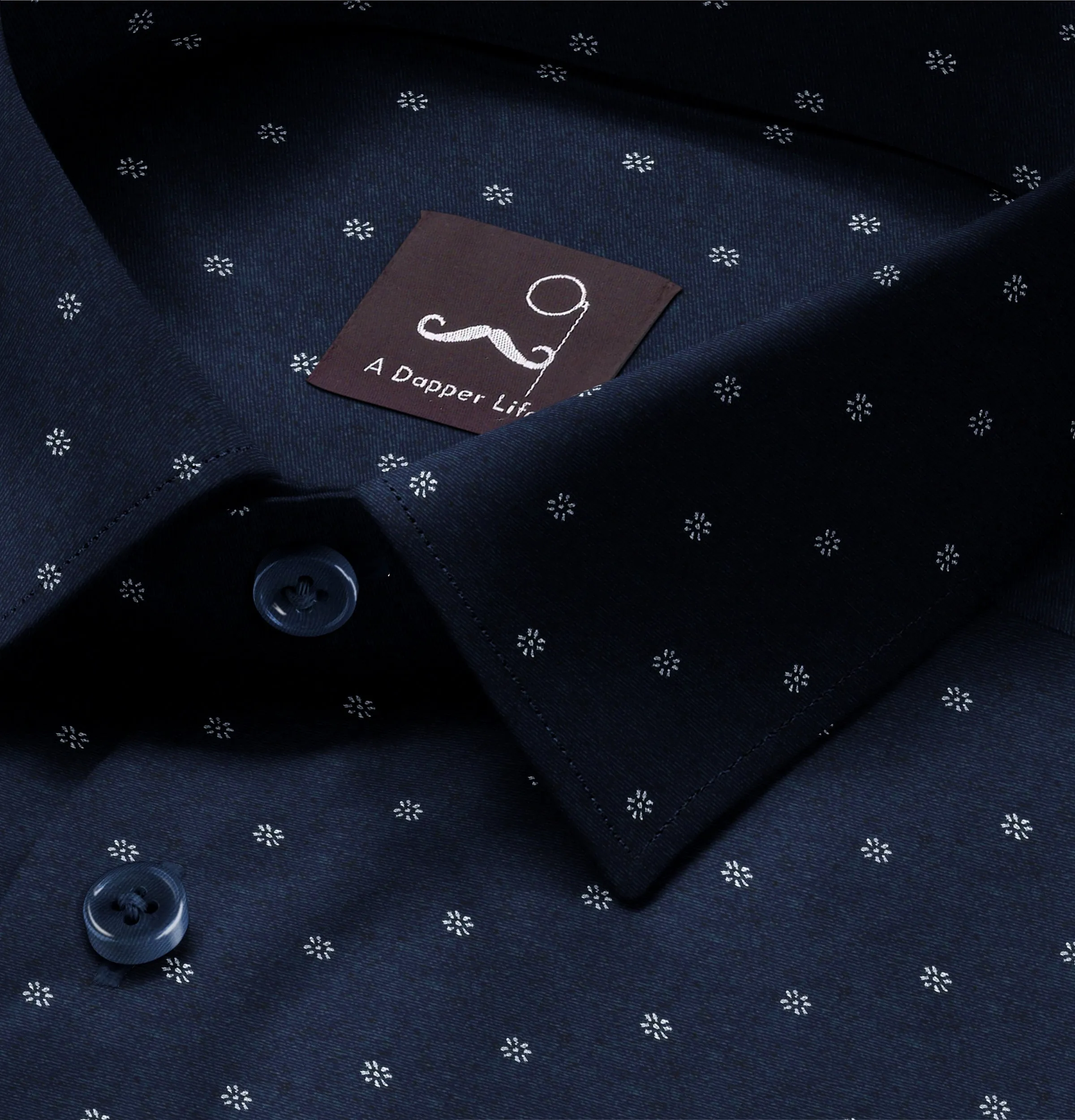 Pure Cotton - Long Sleeve - Navy Print Flowers sold by Airthreads product image thumbnail 2