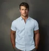 Pure Cotton - Short Sleeve - Sky Blue Print sold by Airthreads