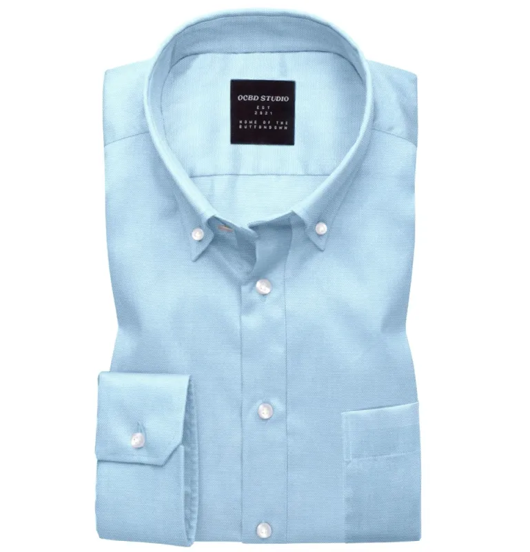 Oxford Button-Down - Long Sleeve - Sky Blue sold by Airthreads