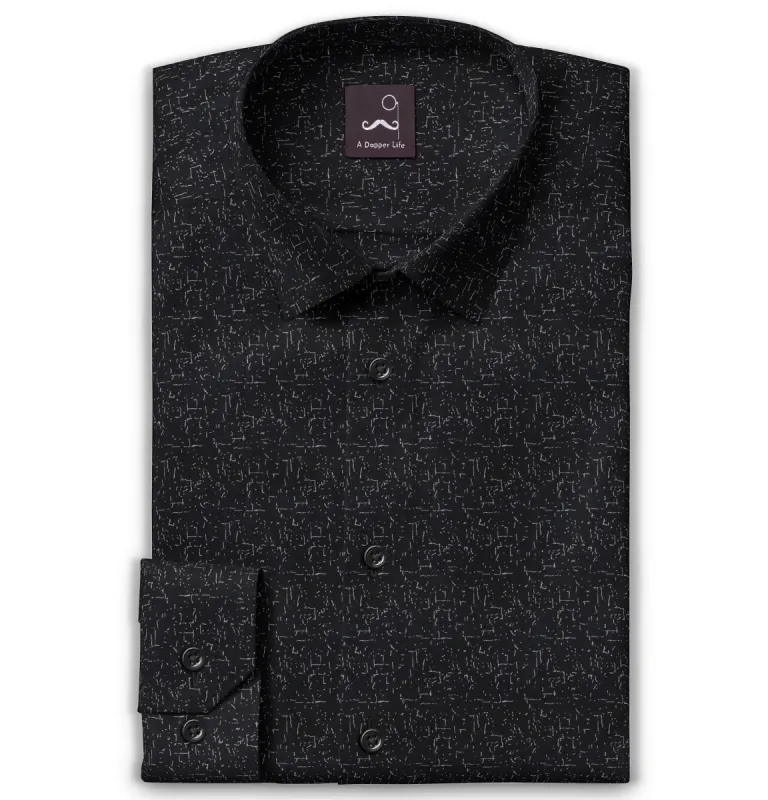 Pure Cotton - Long Sleeve - Black Print Abstract sold by Airthreads