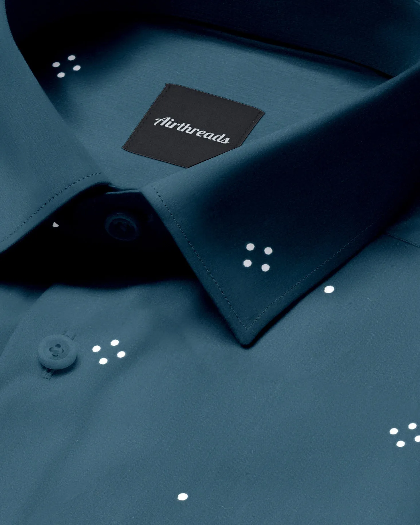 Ocean Blue - Long Sleeve 100% Cotton Shirt sold by Airthreads product image thumbnail 2