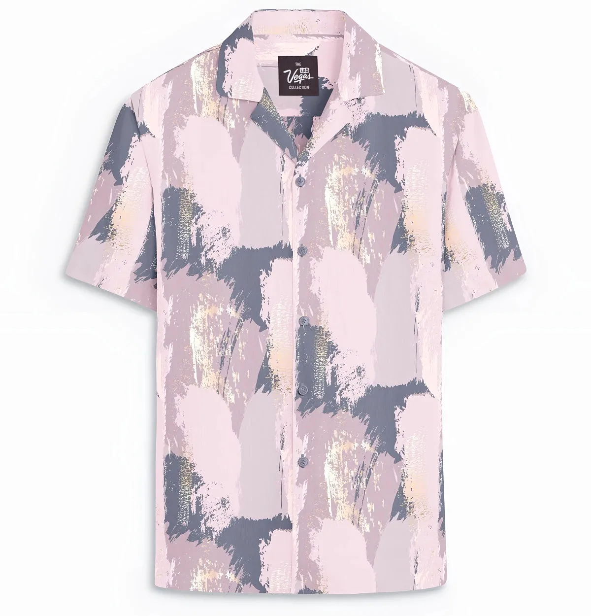 Wrinkle-Free - Dusty Pink & Lilac - Camp Collar sold by Airthreads