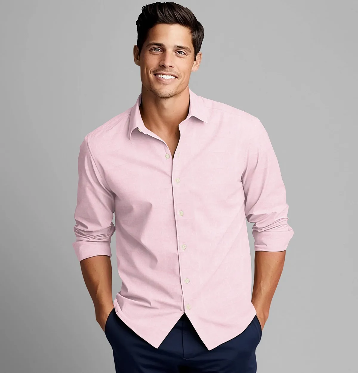 Cotton Linen - Long Sleeve - Light Pink sold by Airthreads product image thumbnail 3