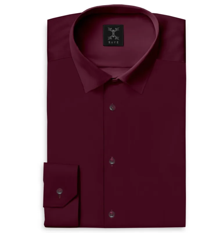 Wrinkle-resistant Cotton-Lycra Shirt - Maroon sold by Airthreads