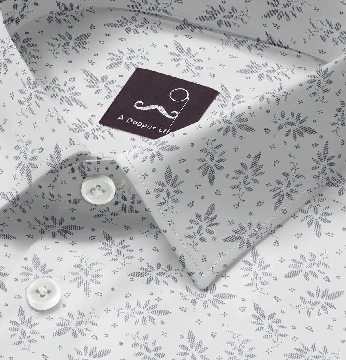 Pure Cotton - Long Sleeve - White Botanical Breeze sold by Airthreads product image thumbnail 2
