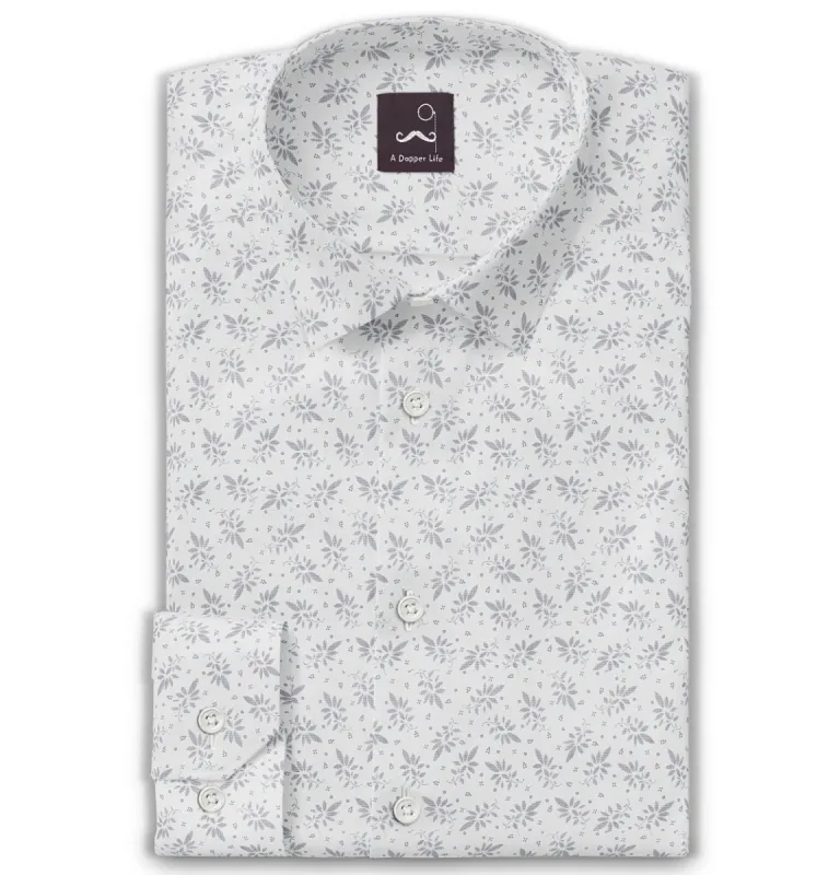 Pure Cotton - Long Sleeve - White Botanical Breeze made by Airthreads