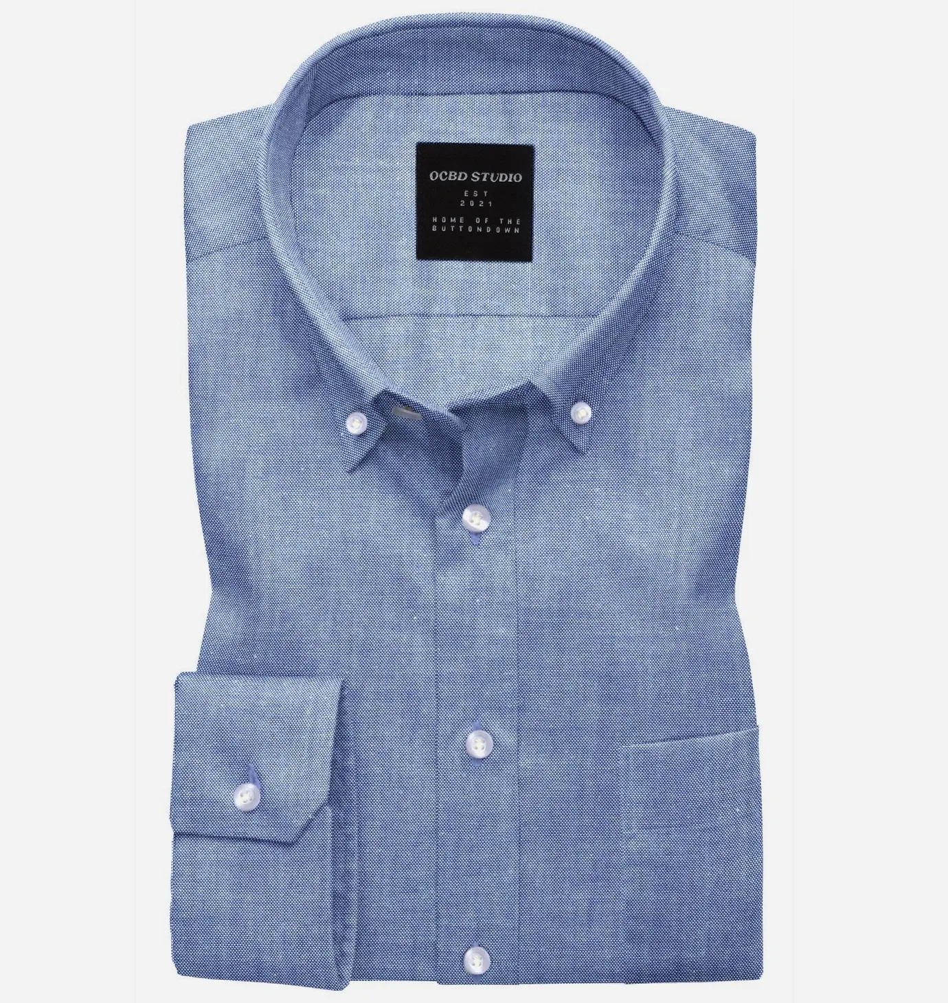 Oxford Button-Down - Long Sleeve - Dark Blue sold by Airthreads