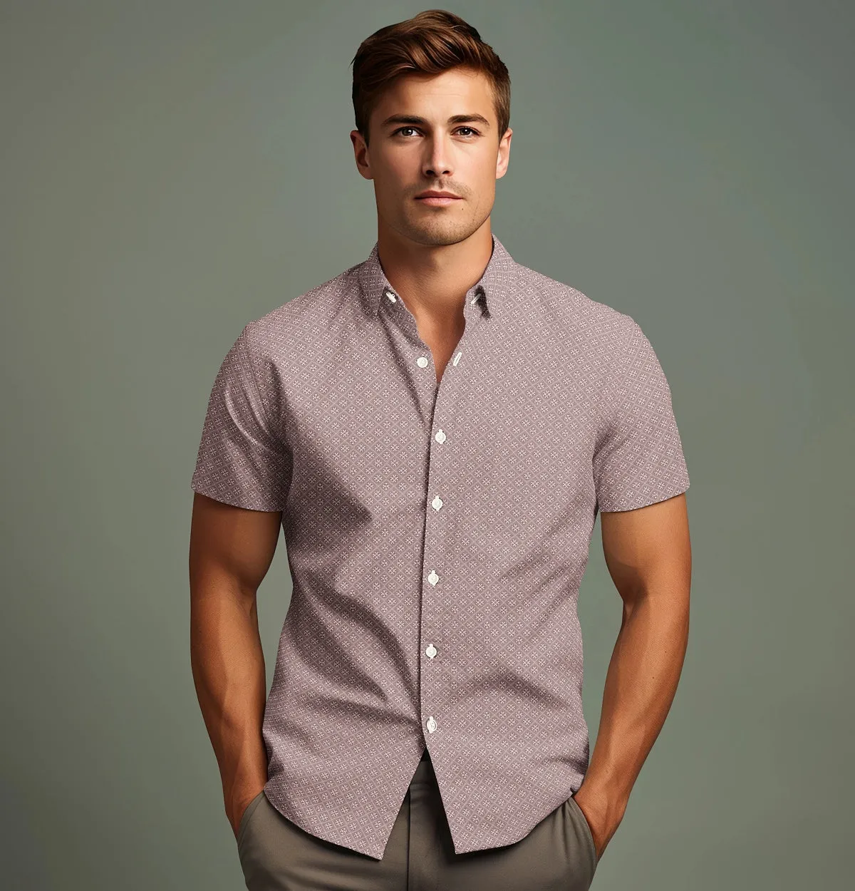 Pure Cotton - Short Sleeve - Mocha Print sold by Airthreads product image thumbnail 4