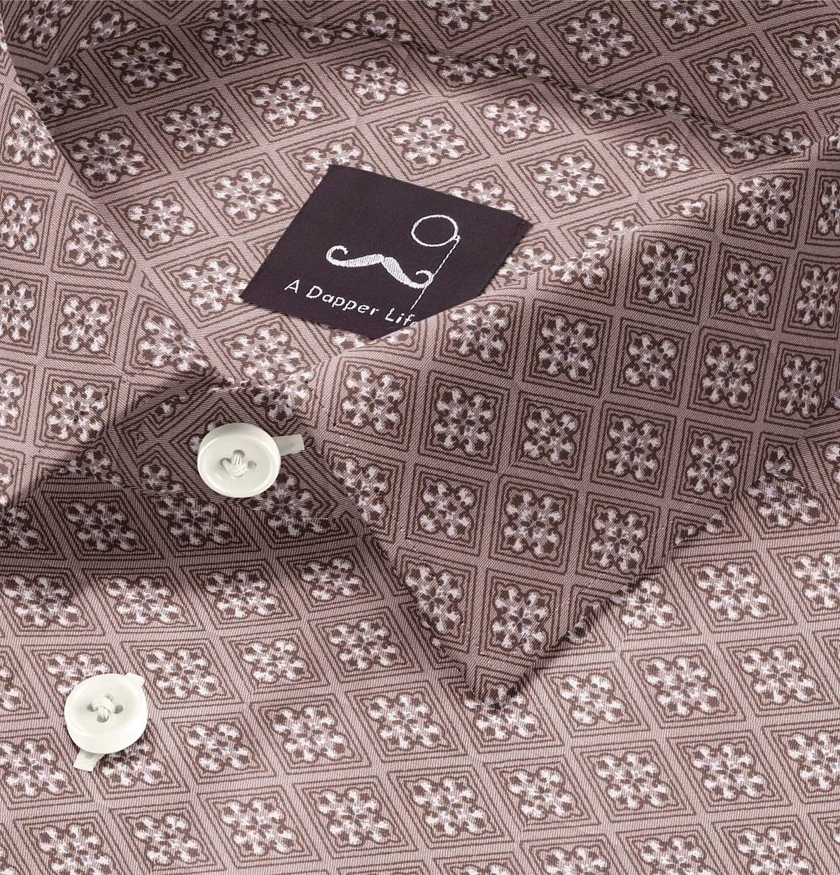 Pure Cotton - Short Sleeve - Mocha Print sold by Airthreads product image thumbnail 2