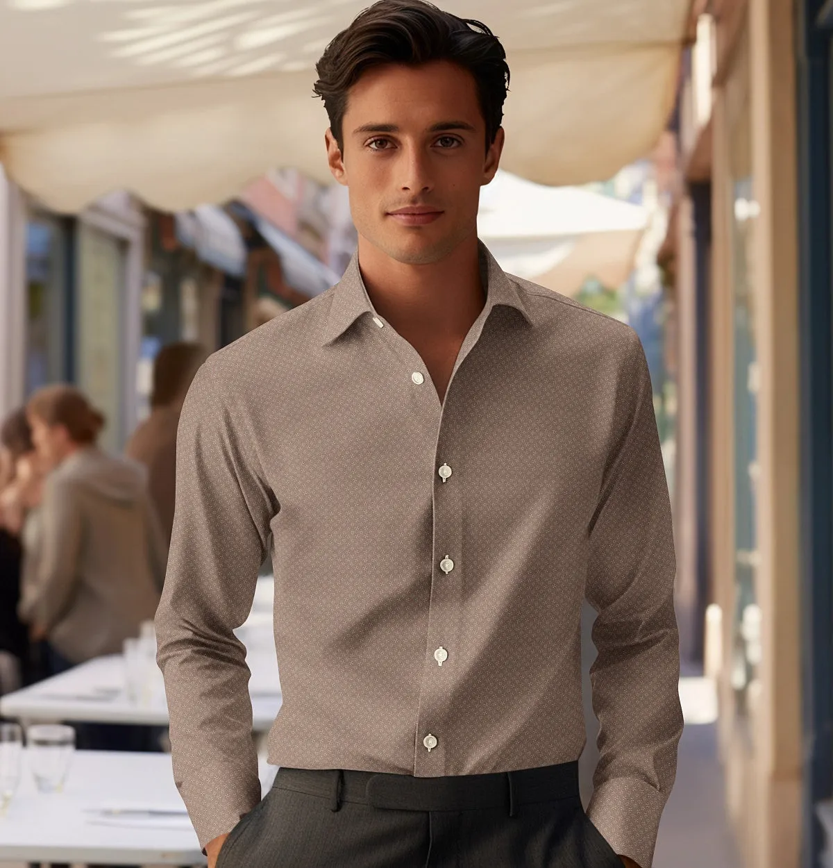 Pure Cotton - Long Sleeve - Mocha Floral Medley sold by Airthreads product image thumbnail 4