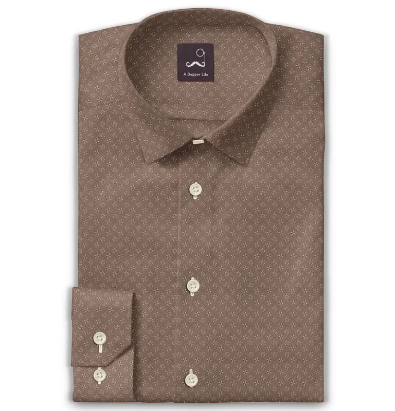 Pure Cotton - Long Sleeve - Mocha Floral Medley sold by Airthreads