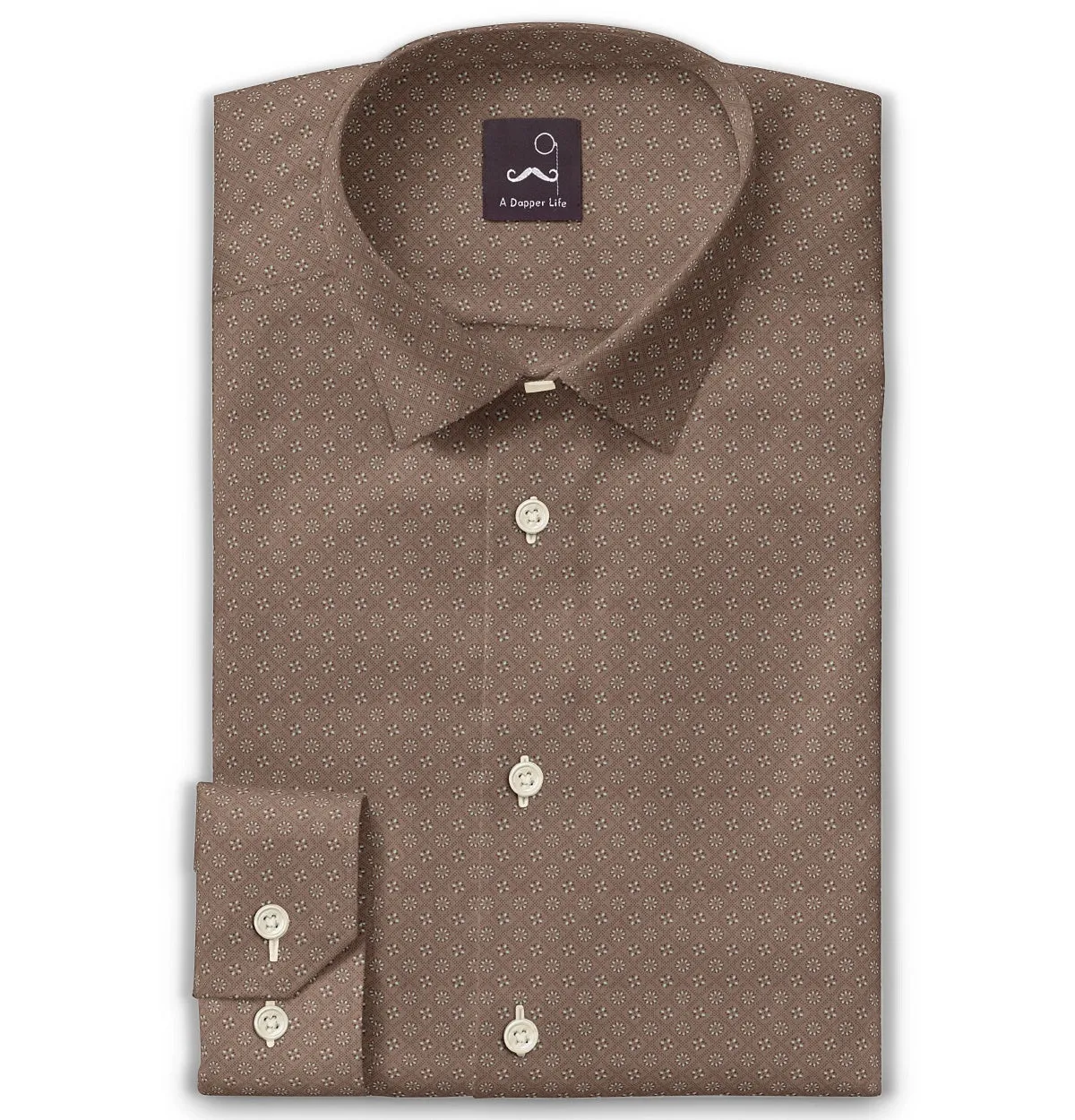 Pure Cotton - Long Sleeve - Mocha Floral Medley sold by Airthreads