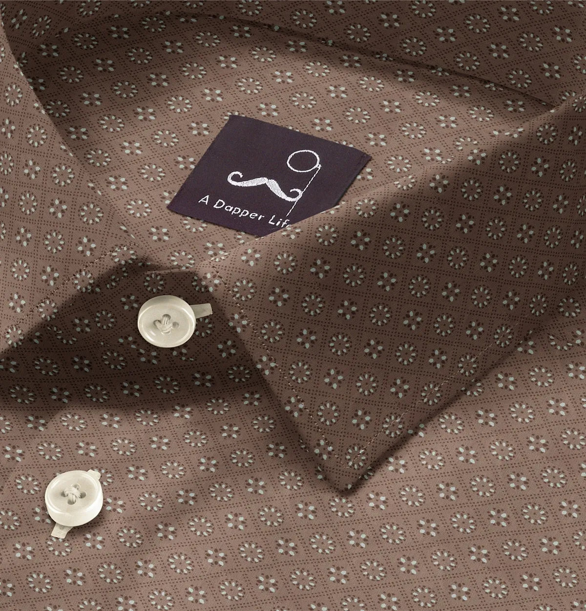 Pure Cotton - Long Sleeve - Mocha Floral Medley sold by Airthreads product image thumbnail 2